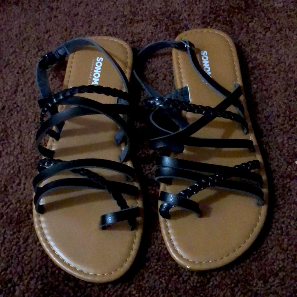 Black and Tan sandals
